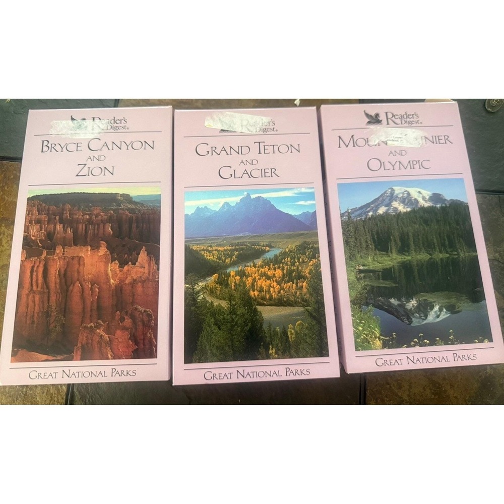 Reader's Digest National Parks VHS Bryce Canyon Zion Grand Teton Rainier Olympic